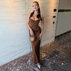 Linn Maxi Dress - satin skirt