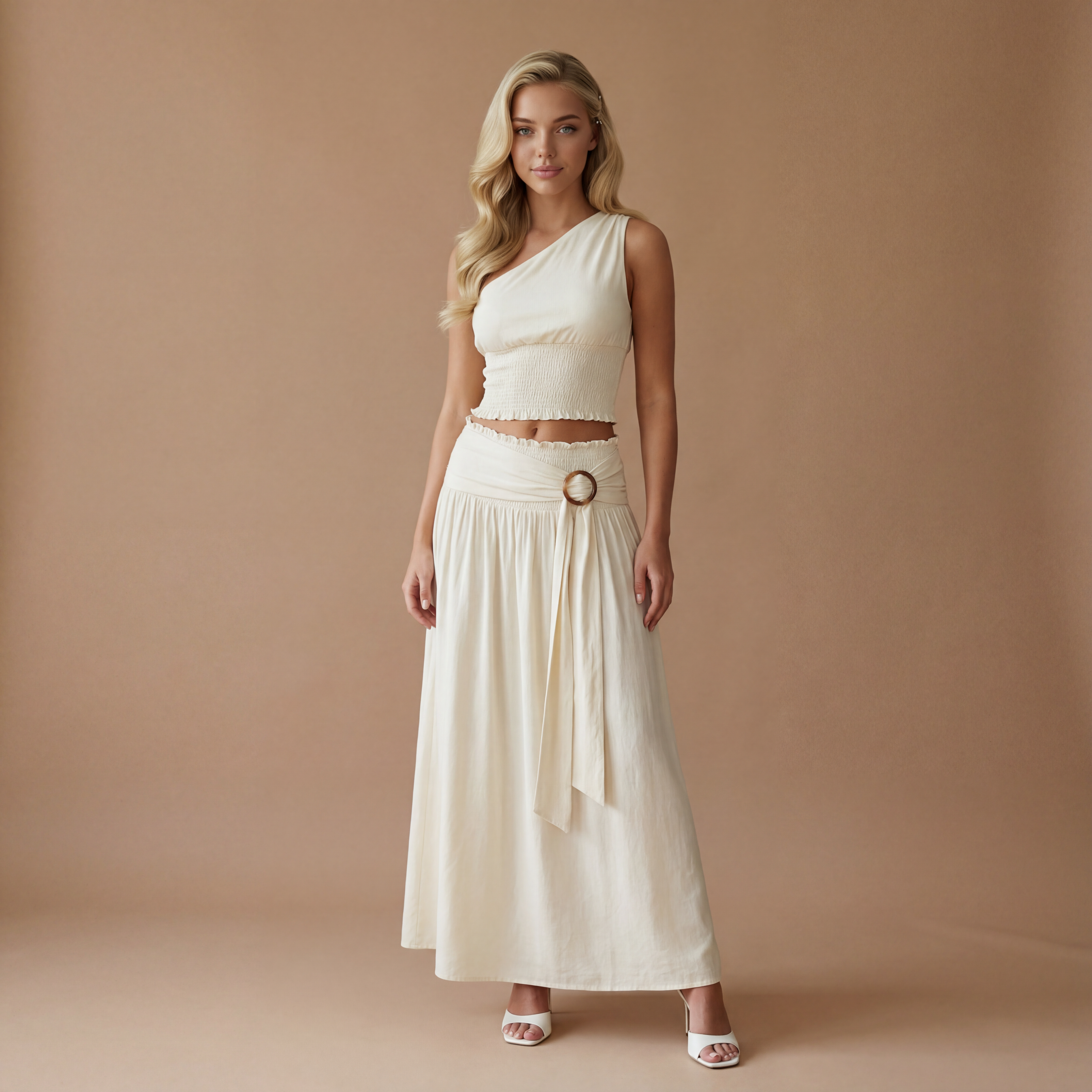 Lily - One-Shoulder Two-Piece Set