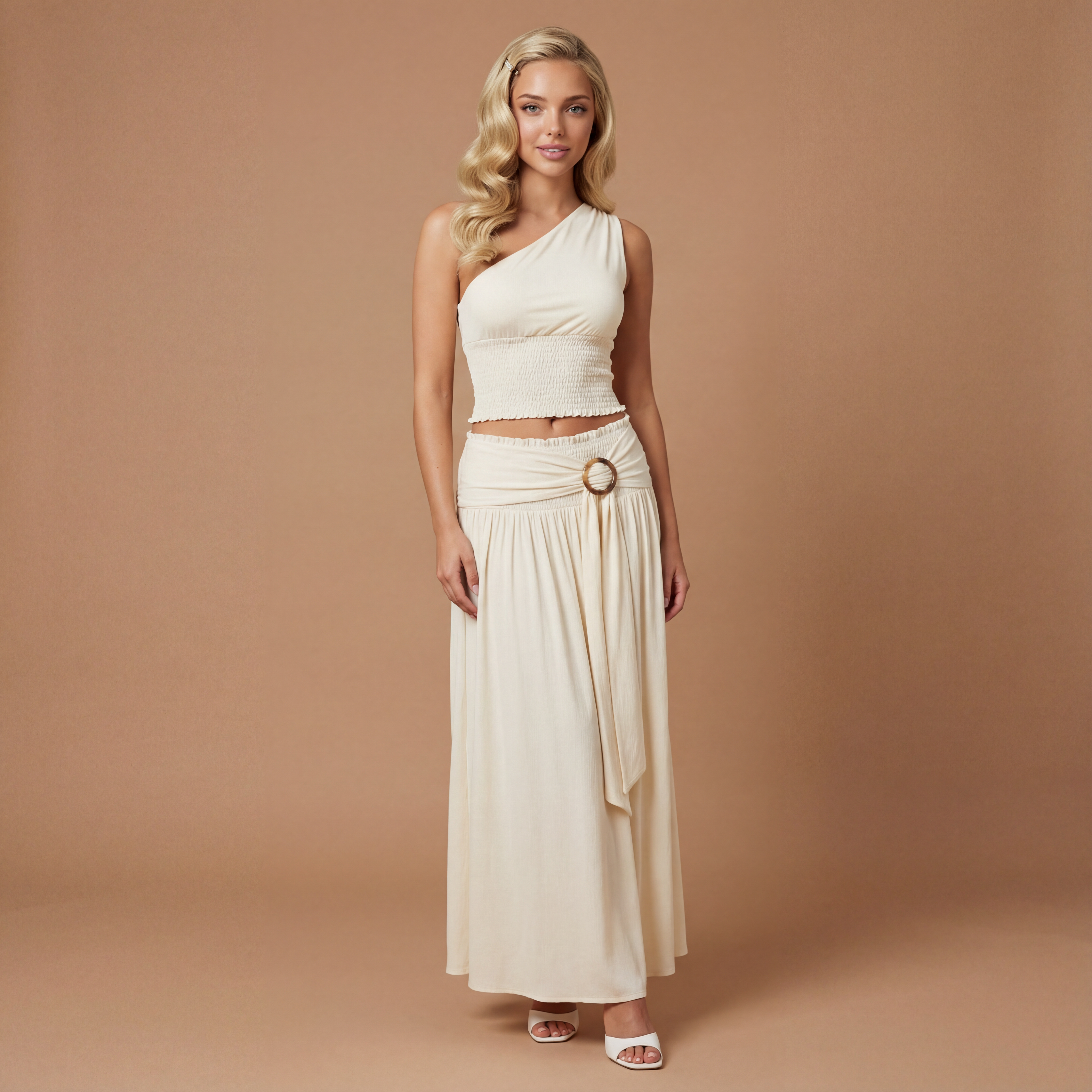 Lily - One-Shoulder Two-Piece Set