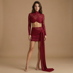 Aria - Lace Mesh Two‑Piece Set