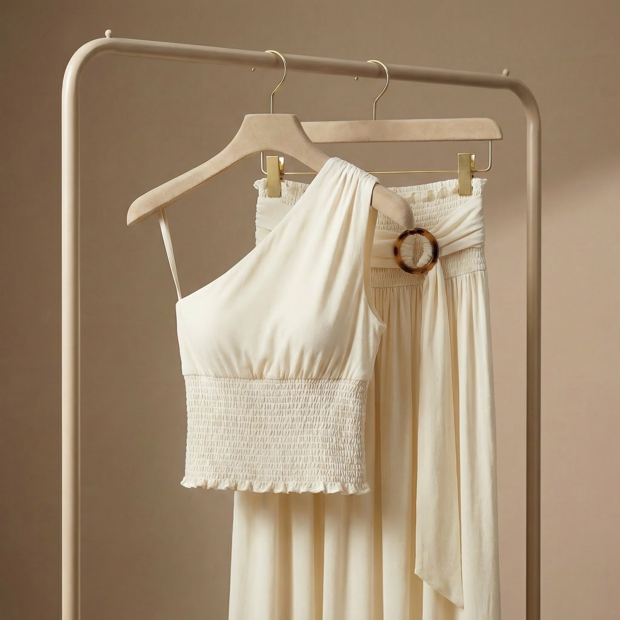 Lily - One-Shoulder Two-Piece Set