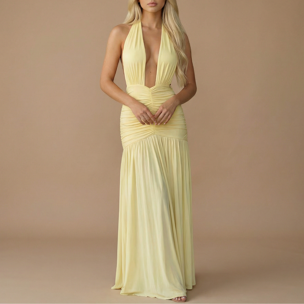 Elara - Halter Maxi Dress