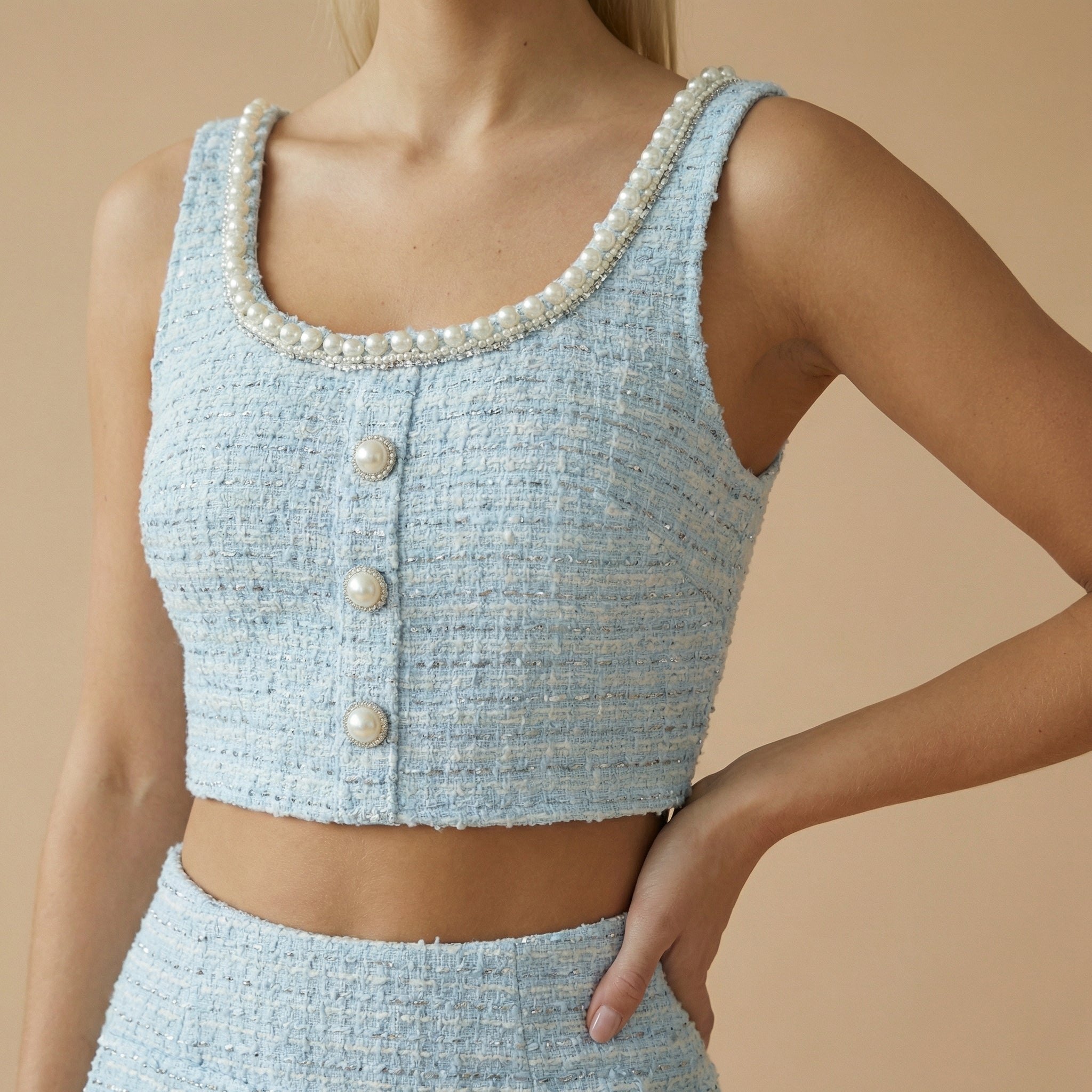 Sofia - Tweed Mini Skirt Set