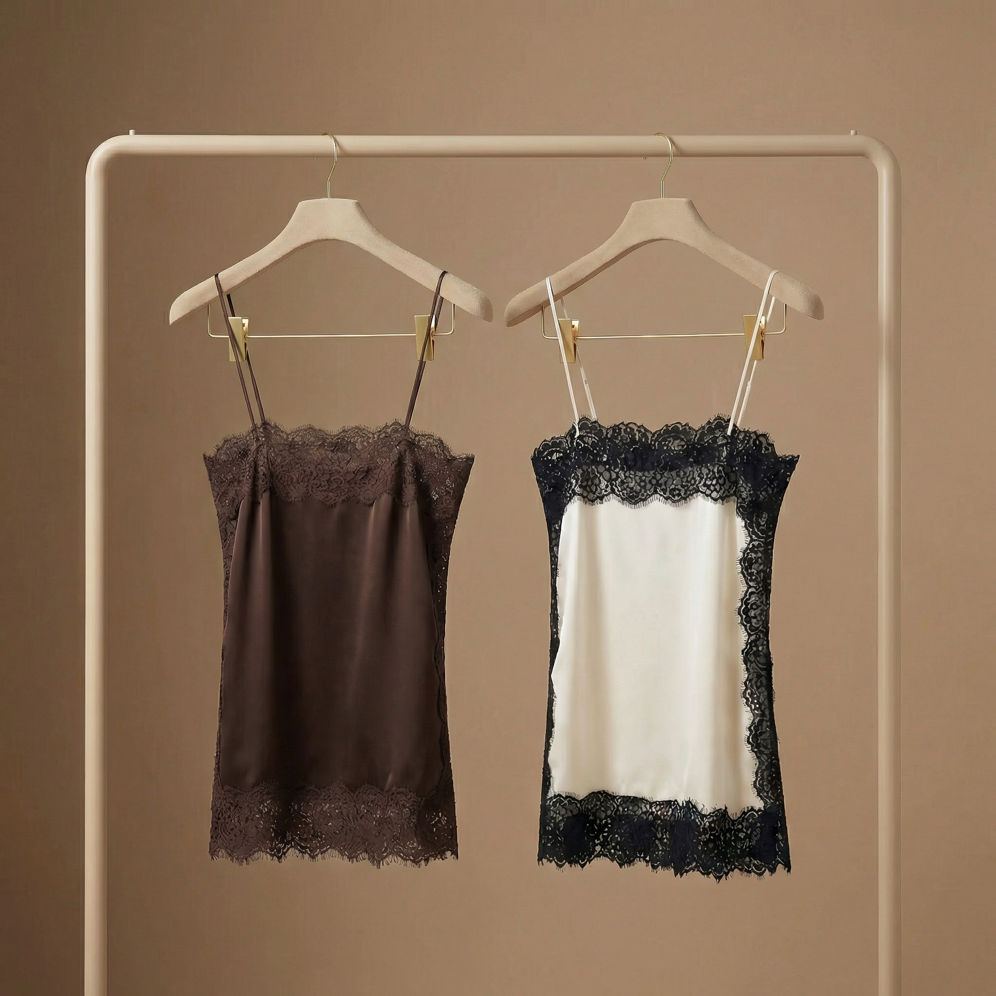 Ayla - Satin Lace Mini Dress