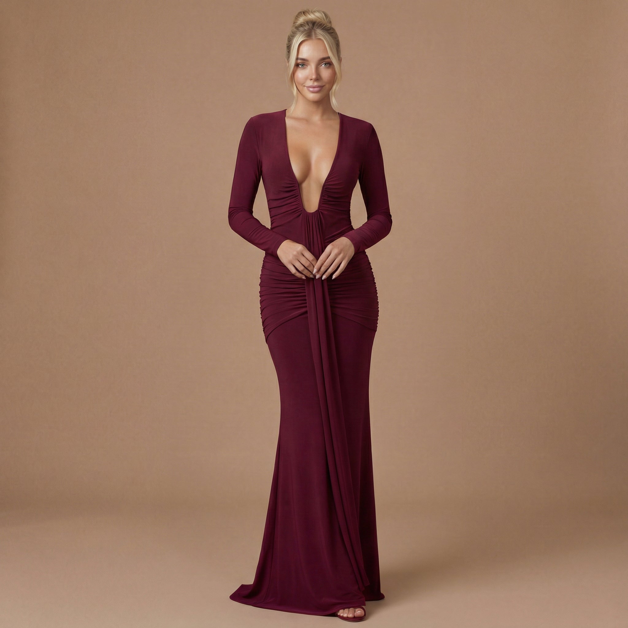 Lorena – V-neck Maxi Dress